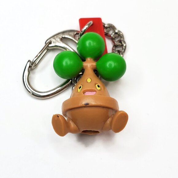 Pokemon Nintendo Bonsly Keychain Zipper Pull Bag Clip 2007 - Picture 1 of 4